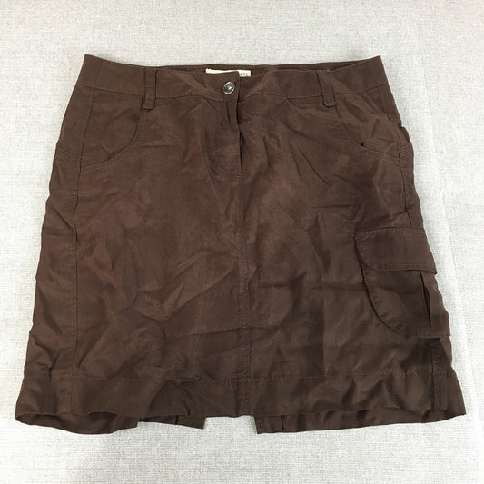 Esprit Womens Cargo Skirt Size 8 Brown Pockets