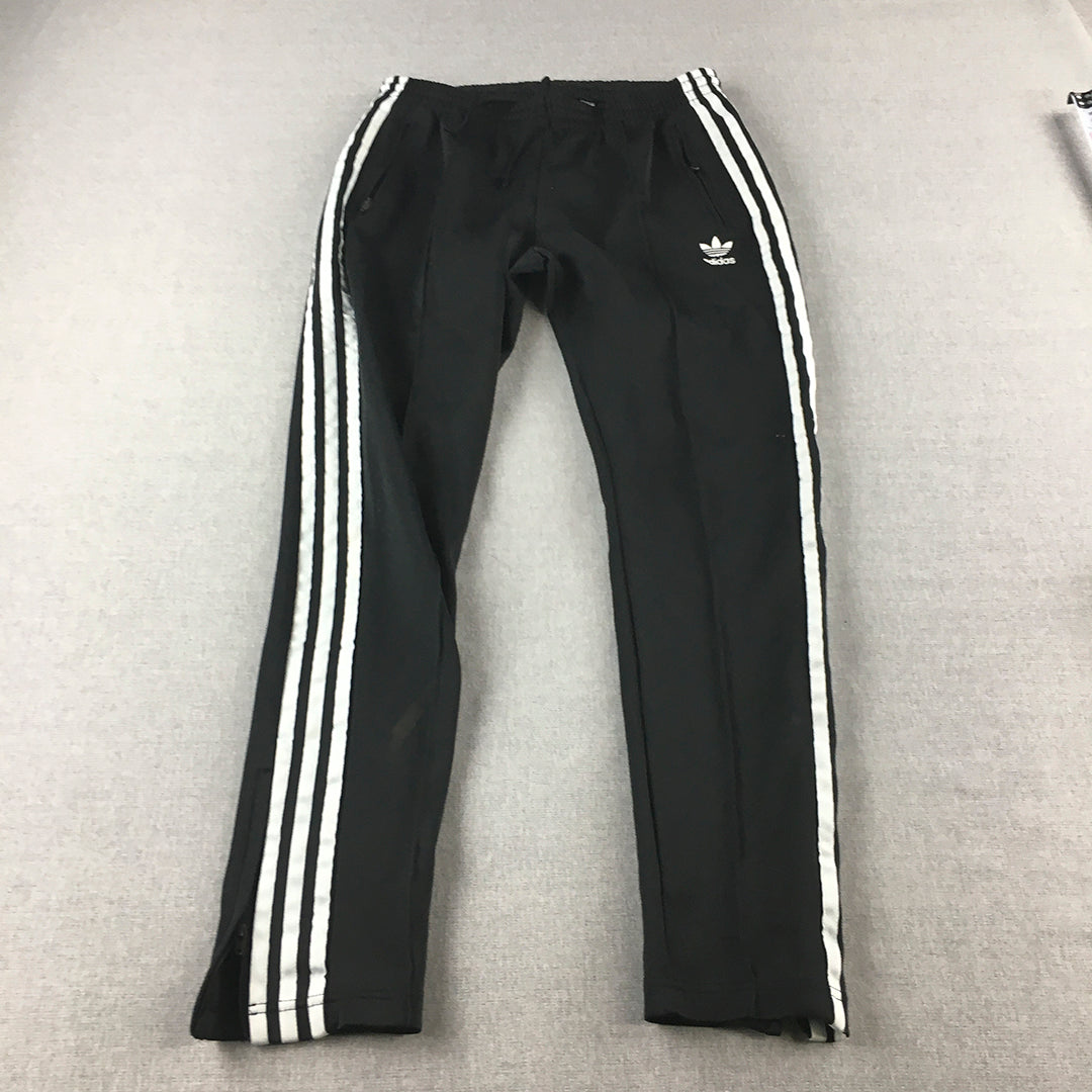 Adidas Womens Tracksuit Pants Size 10 Black Trefoil Logo Jogger