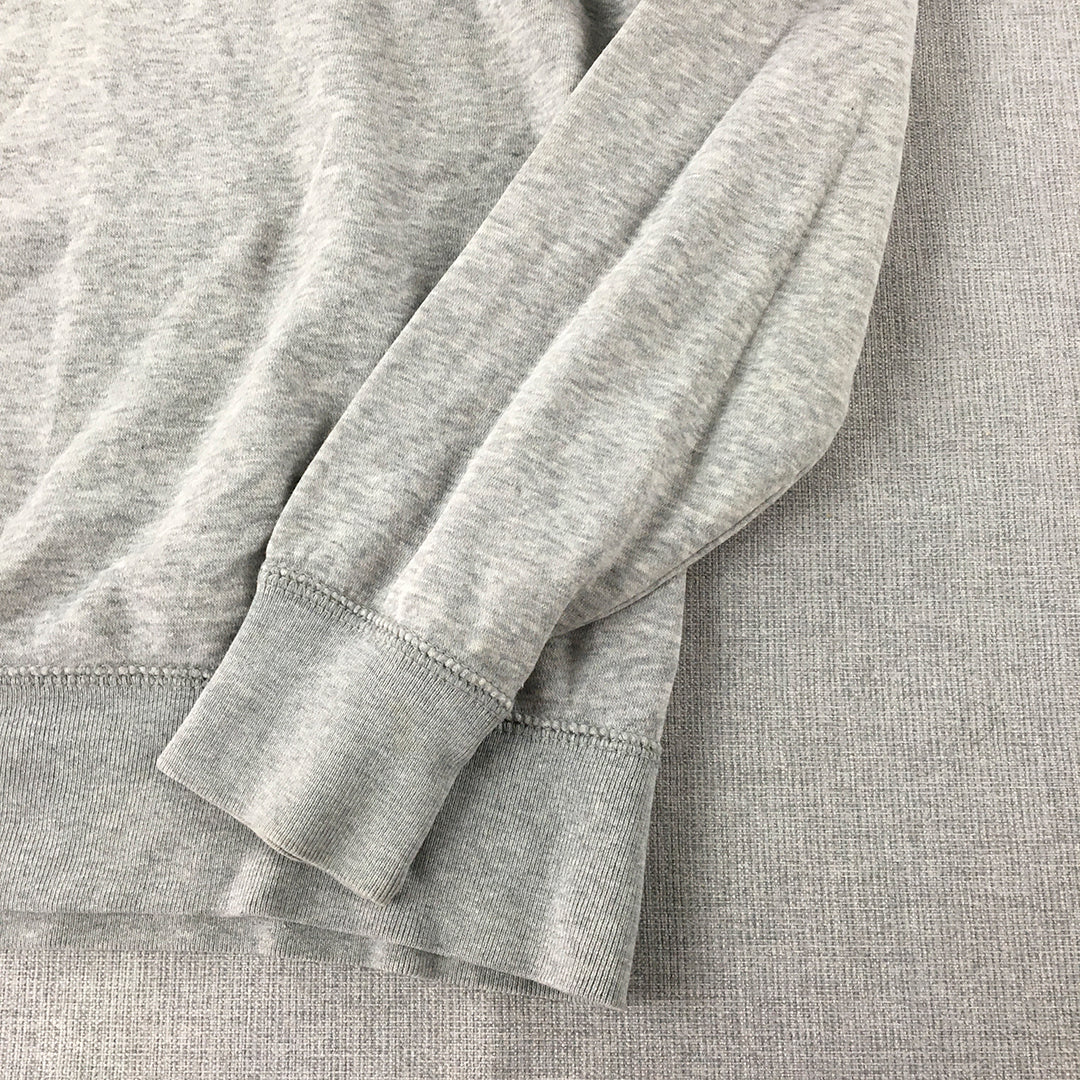 Nike Womens Hoodie Sweater Size S Grey Swoosh Logo Pockets Jumper