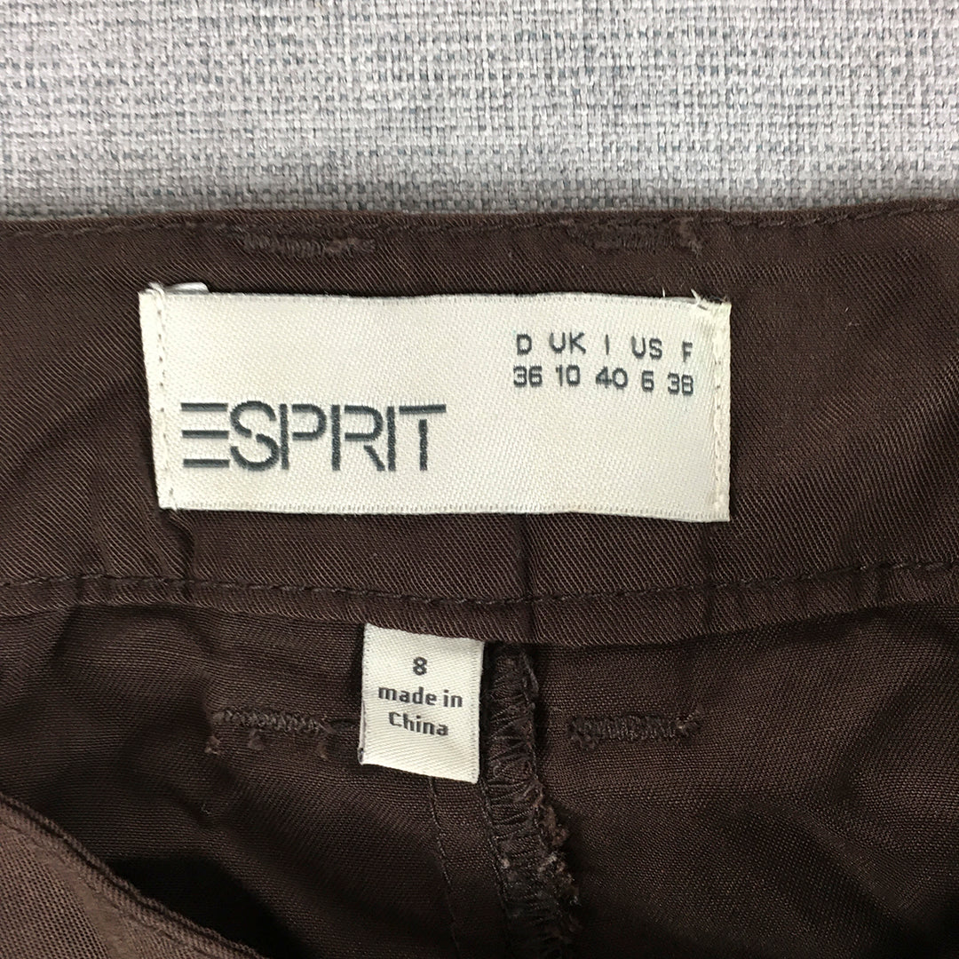 Esprit Womens Cargo Skirt Size 8 Brown Pockets