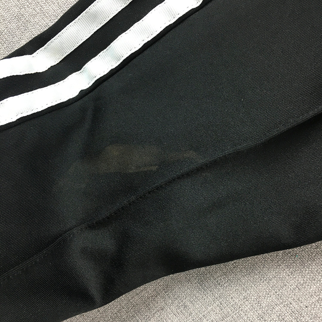 Adidas Womens Tracksuit Pants Size 10 Black Trefoil Logo Jogger