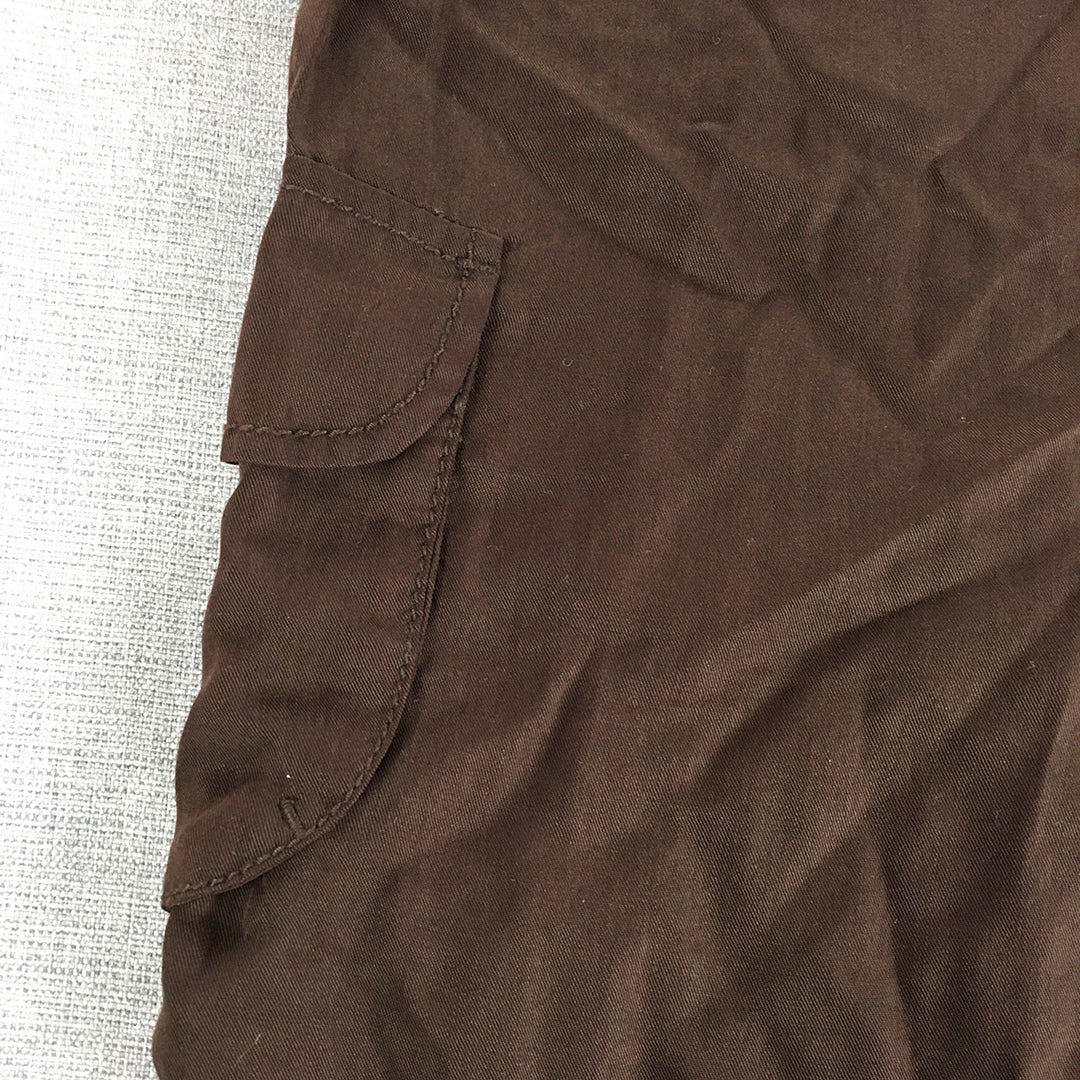 Esprit Womens Cargo Skirt Size 8 Brown Pockets