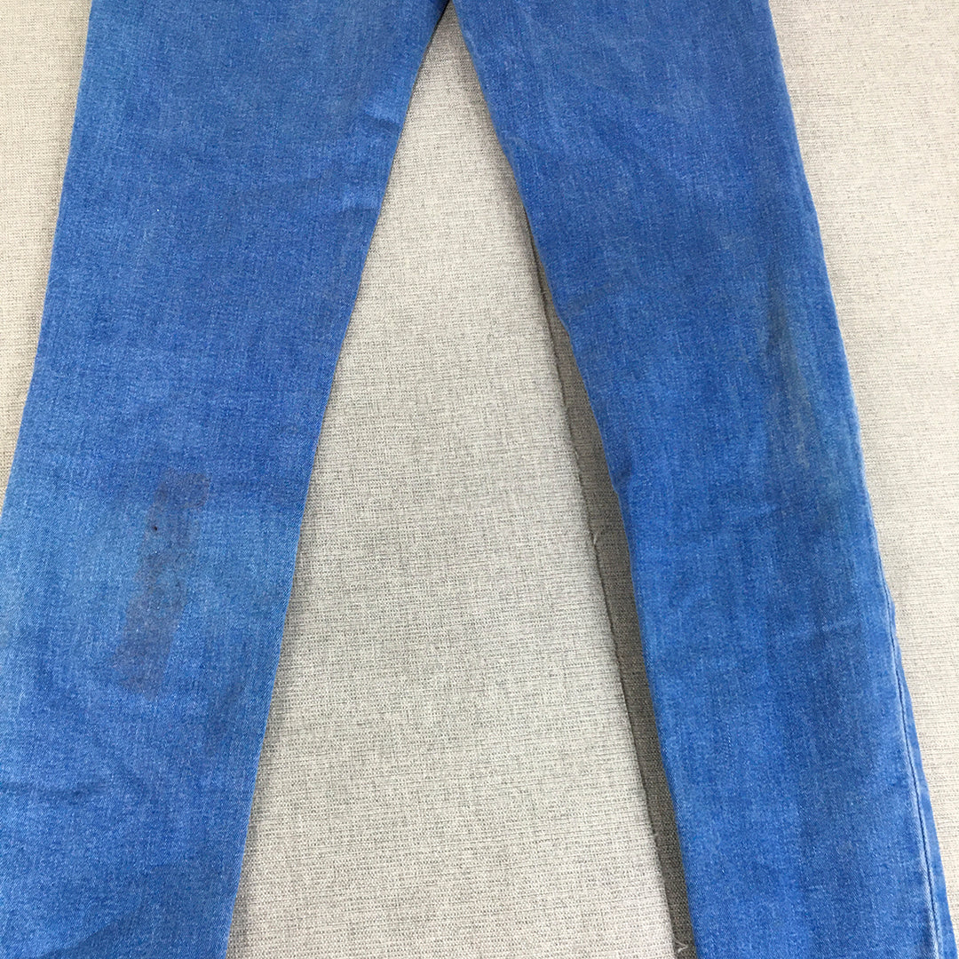 Paper Scissors Womens Skinny Jeans Size 8 Blue Stretch Denim Light Wash