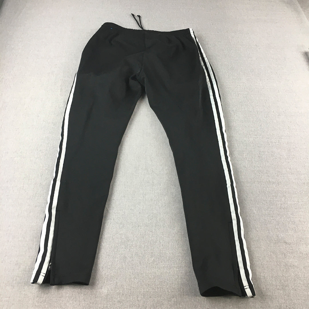 Adidas Womens Tracksuit Pants Size 10 Black Trefoil Logo Jogger