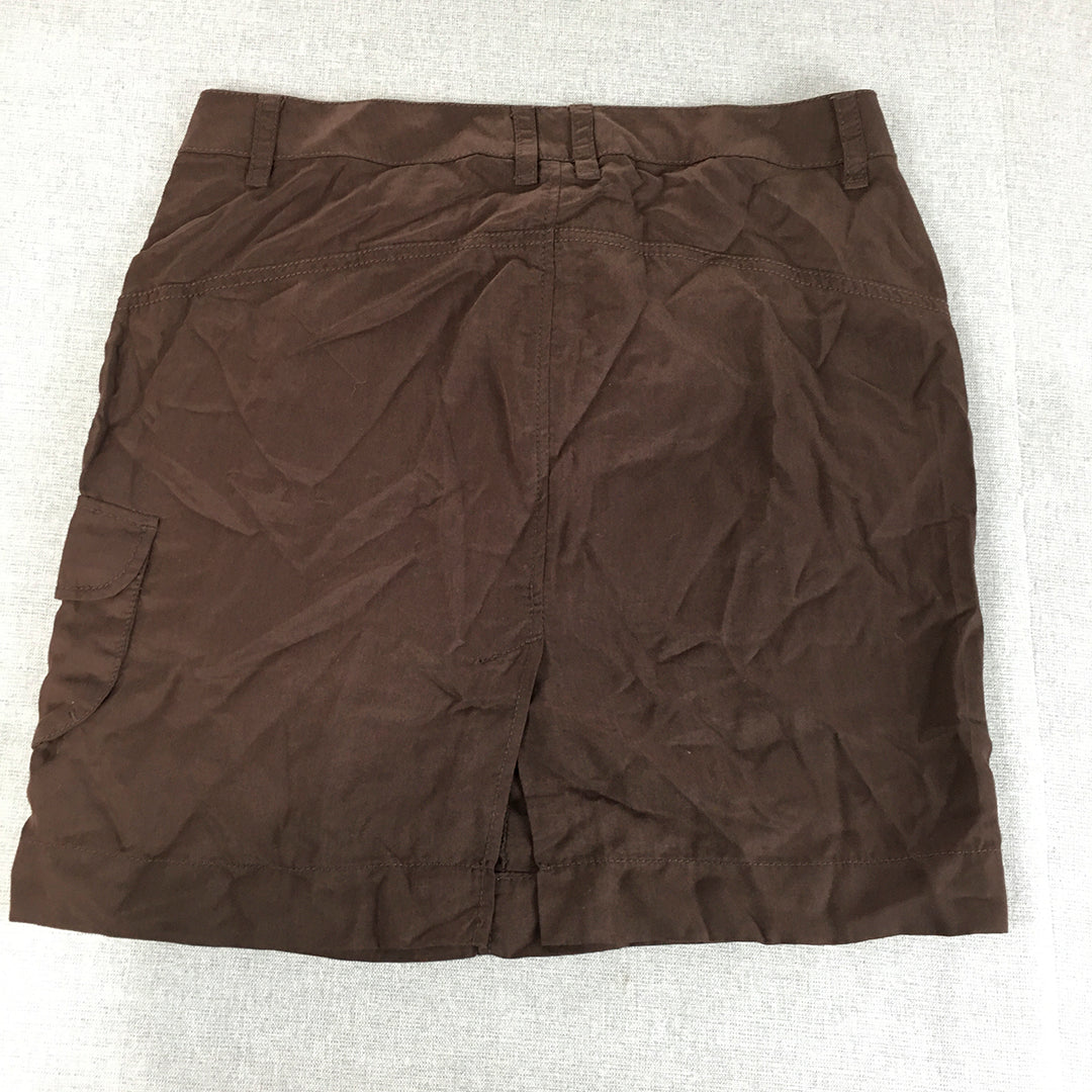 Esprit Womens Cargo Skirt Size 8 Brown Pockets