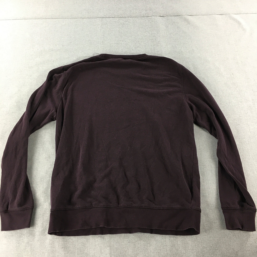 H&M Mens Sweater Size L Purple Crew Neck Pullover Jumper