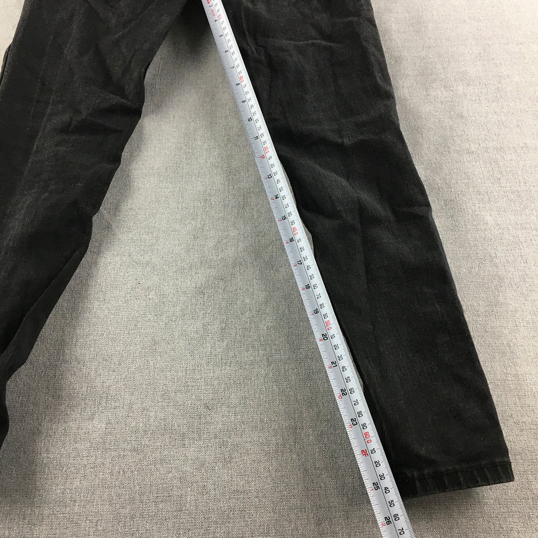 Zara Womens Jeans Size 6 Black Denim Pockets Skinny