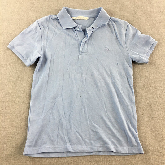 H&M Kids Boys Polo Shirt Size 7 - 8 Years Light Blue Collared Rugby