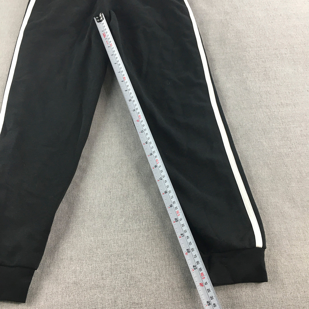 Adidas Kids Boys Tracksuit Pants Size 10 - 11 Years Black Logo Jogger