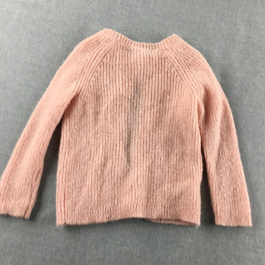 Country Road Baby Toddler Mohair Cardigan Size 12 - 18 Months Pink Girls