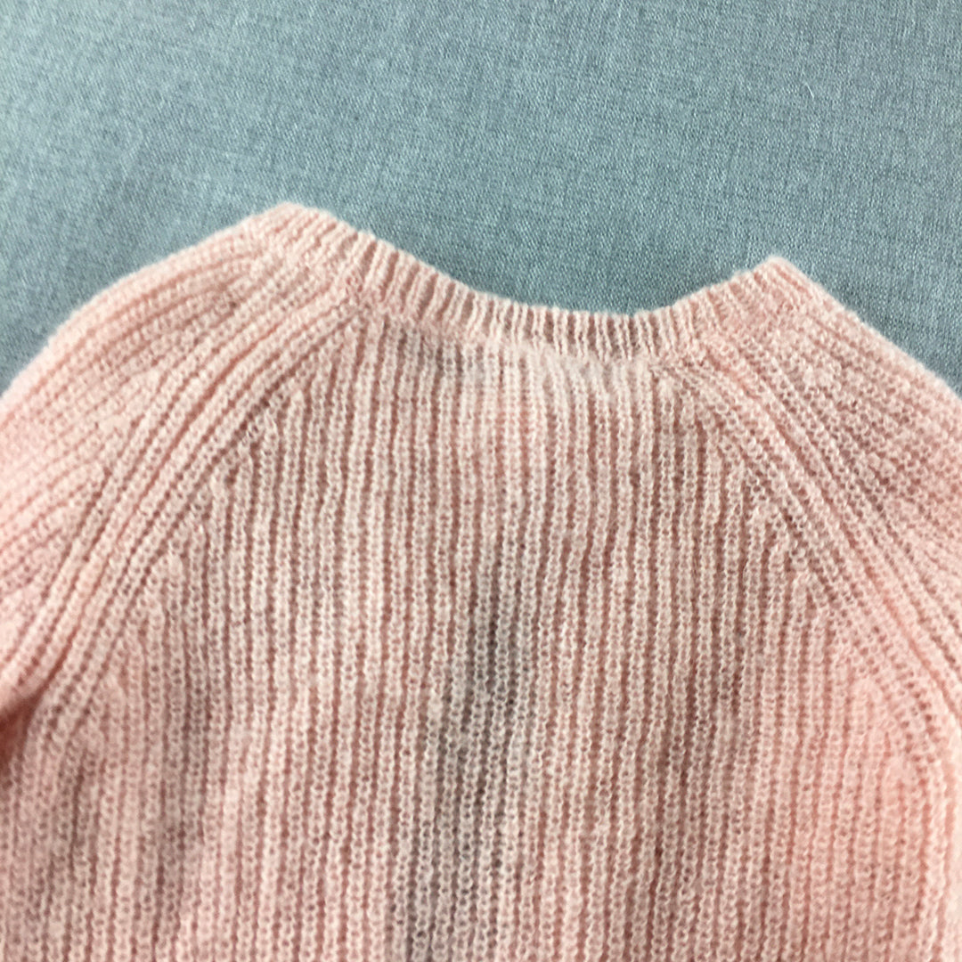 Country Road Baby Toddler Mohair Cardigan Size 12 - 18 Months Pink Girls