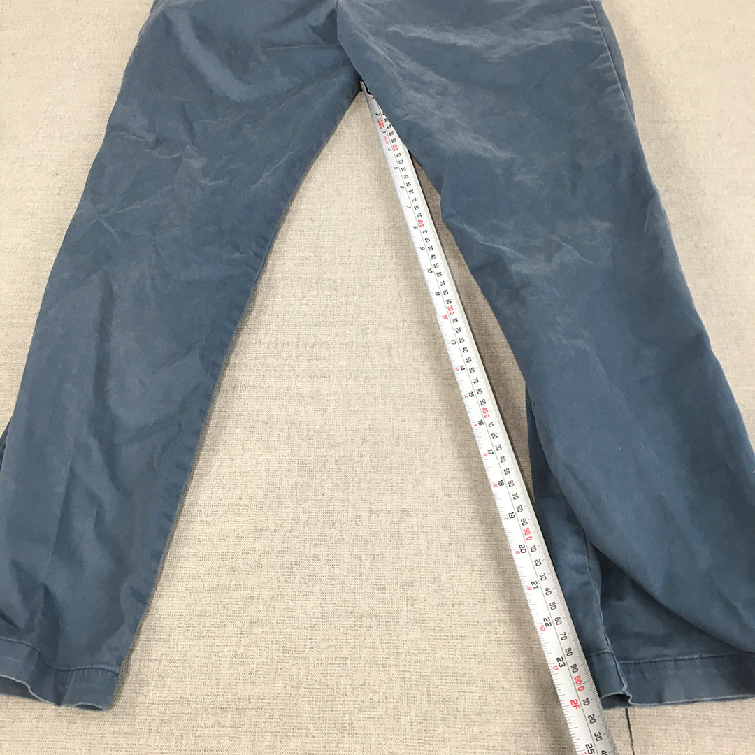 Tommy Hilfiger Mens Chino Pants Size 32 Slim Fit Blue Pockets Trousers