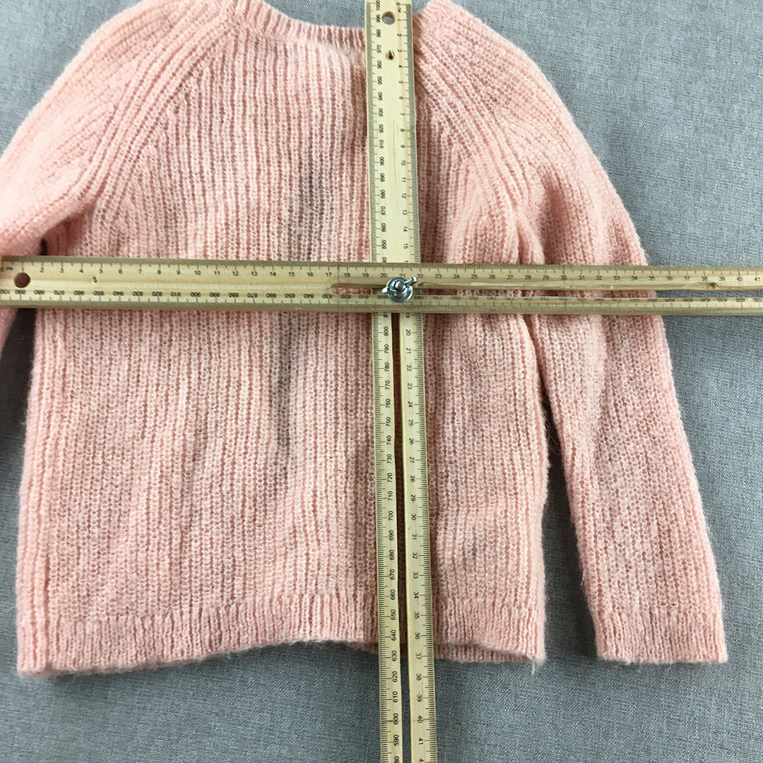 Country Road Baby Toddler Mohair Cardigan Size 12 - 18 Months Pink Girls