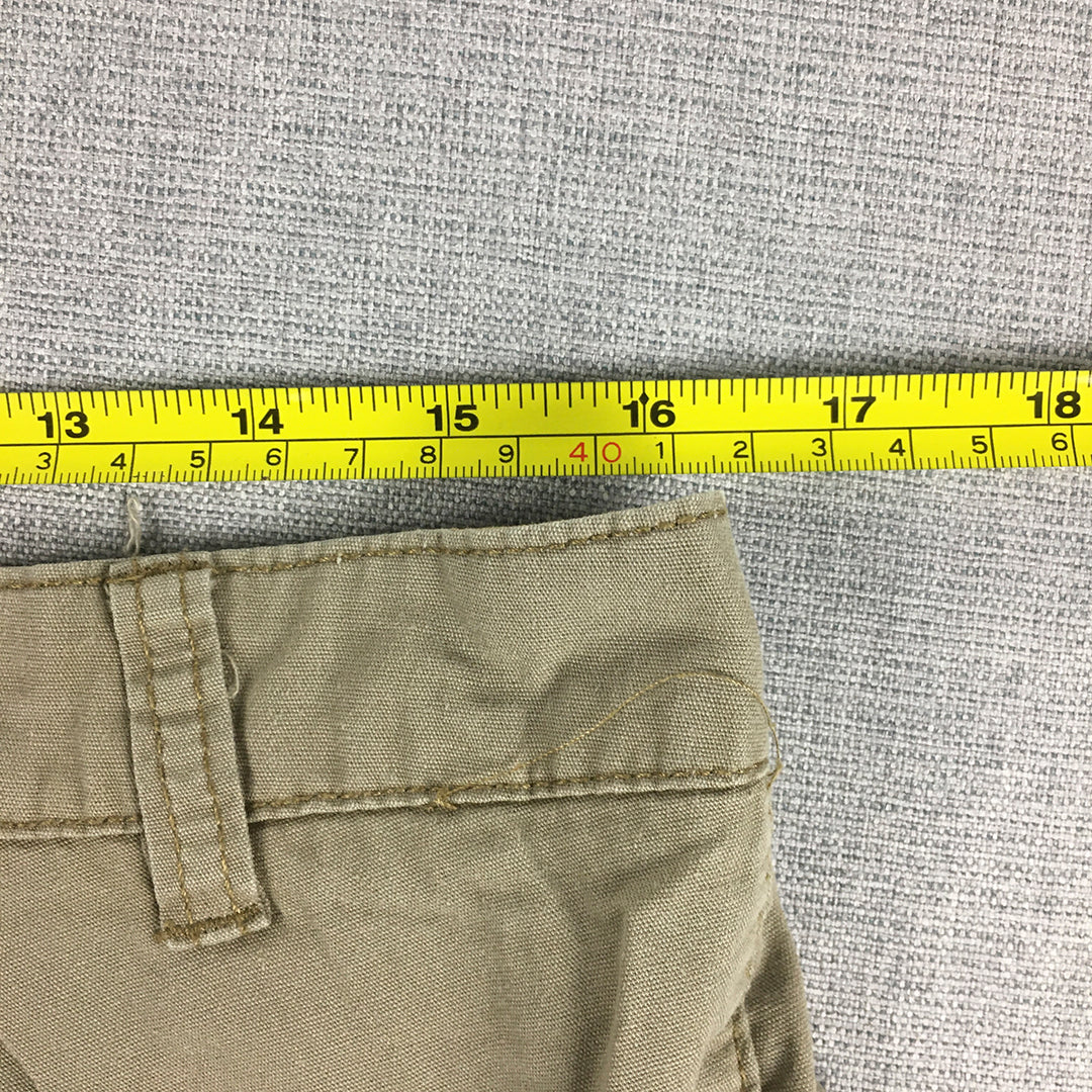 H&M Mens Chino Shorts Size 32 Brown Pockets Casual Walking