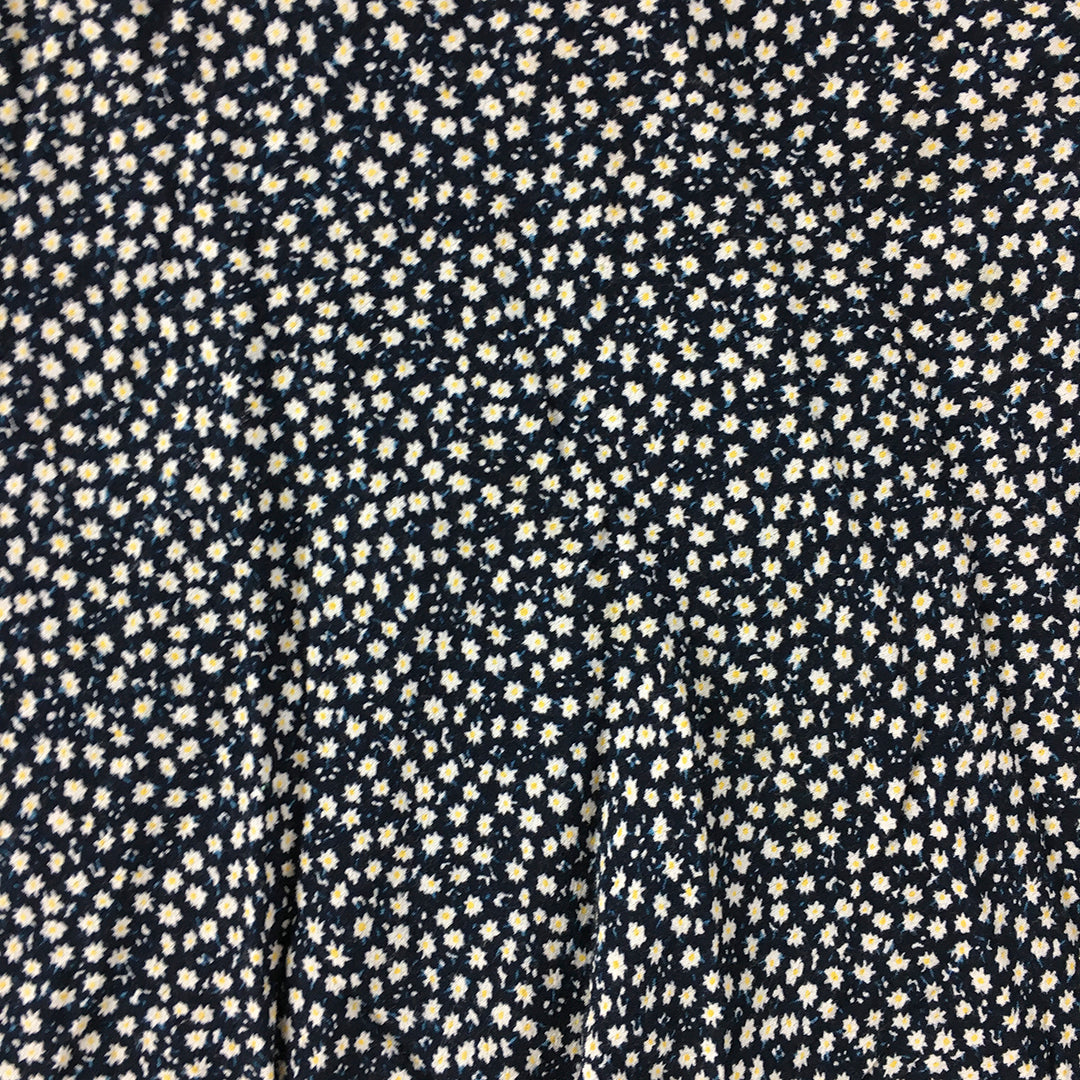 Nunui Womens Maxi Skirt Size 10 Blue Floral Dot A-Line