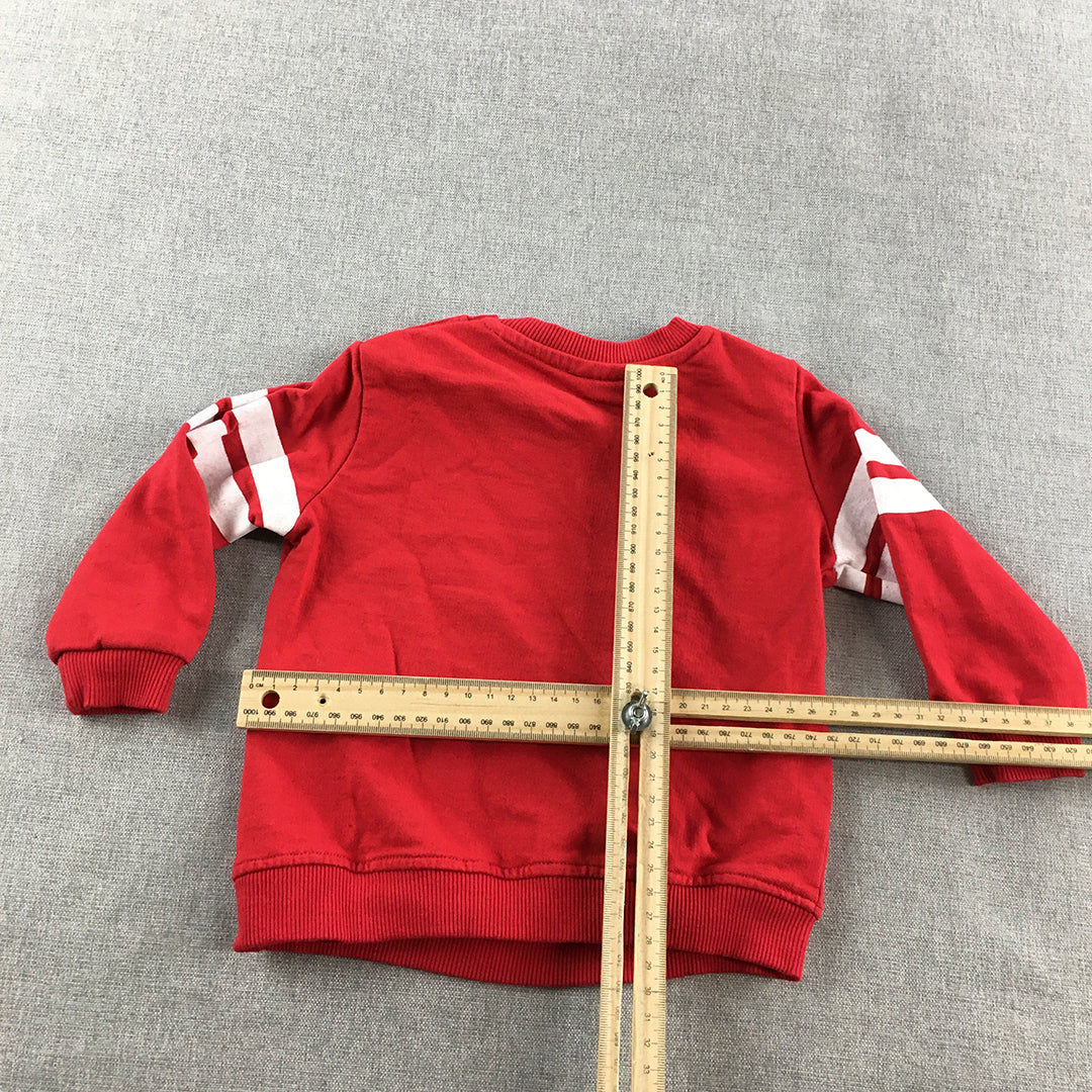 Mickey Mouse Baby Sweater Size 9 - 12 Months (1) Baby Toddler Red Kids Jumper