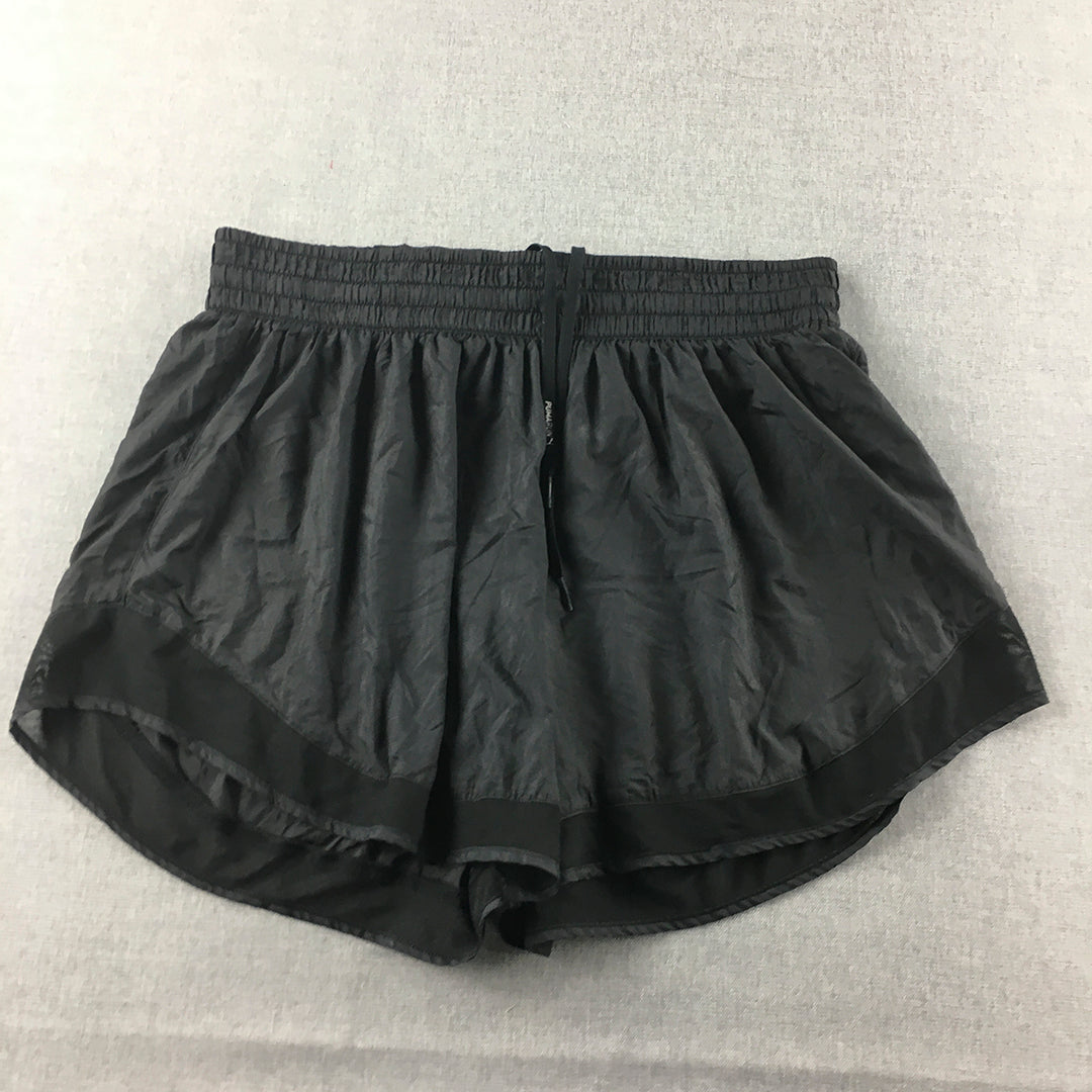 Puma Womens Shorts Size XL Black Drawstring Running Athletic