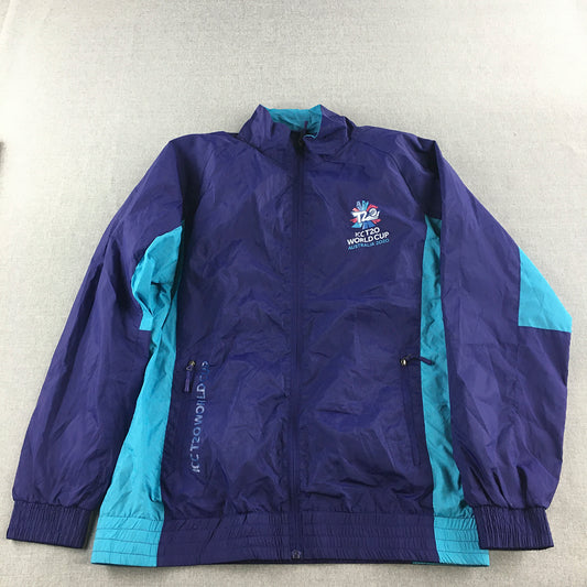 ICC T20 Cricket World Cup Australia 2020 Jacket Adult Size XL Purple Windbreaker