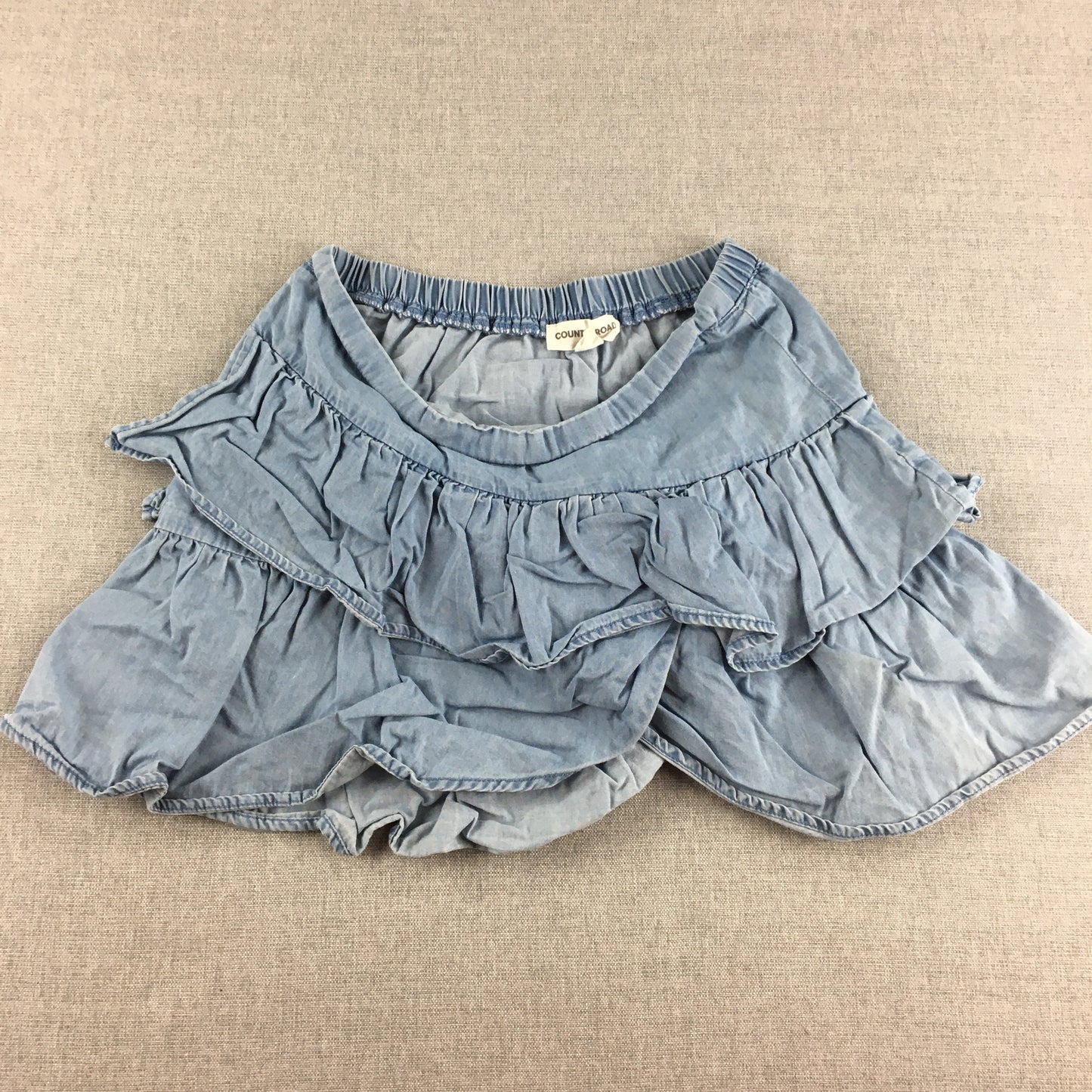 Country Road Kids Girls Denim Skirt Size 10 Blue Layered