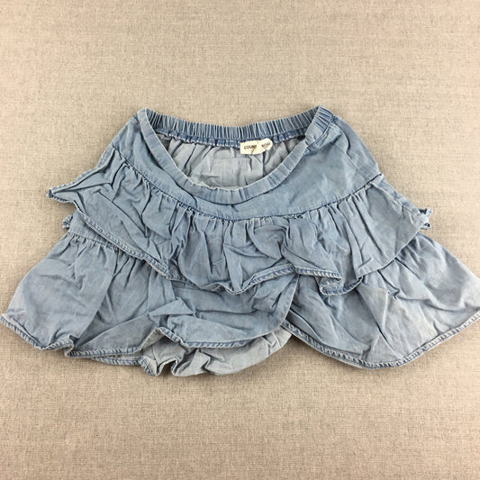 Country Road Kids Girls Denim Skirt Size 10 Blue Layered