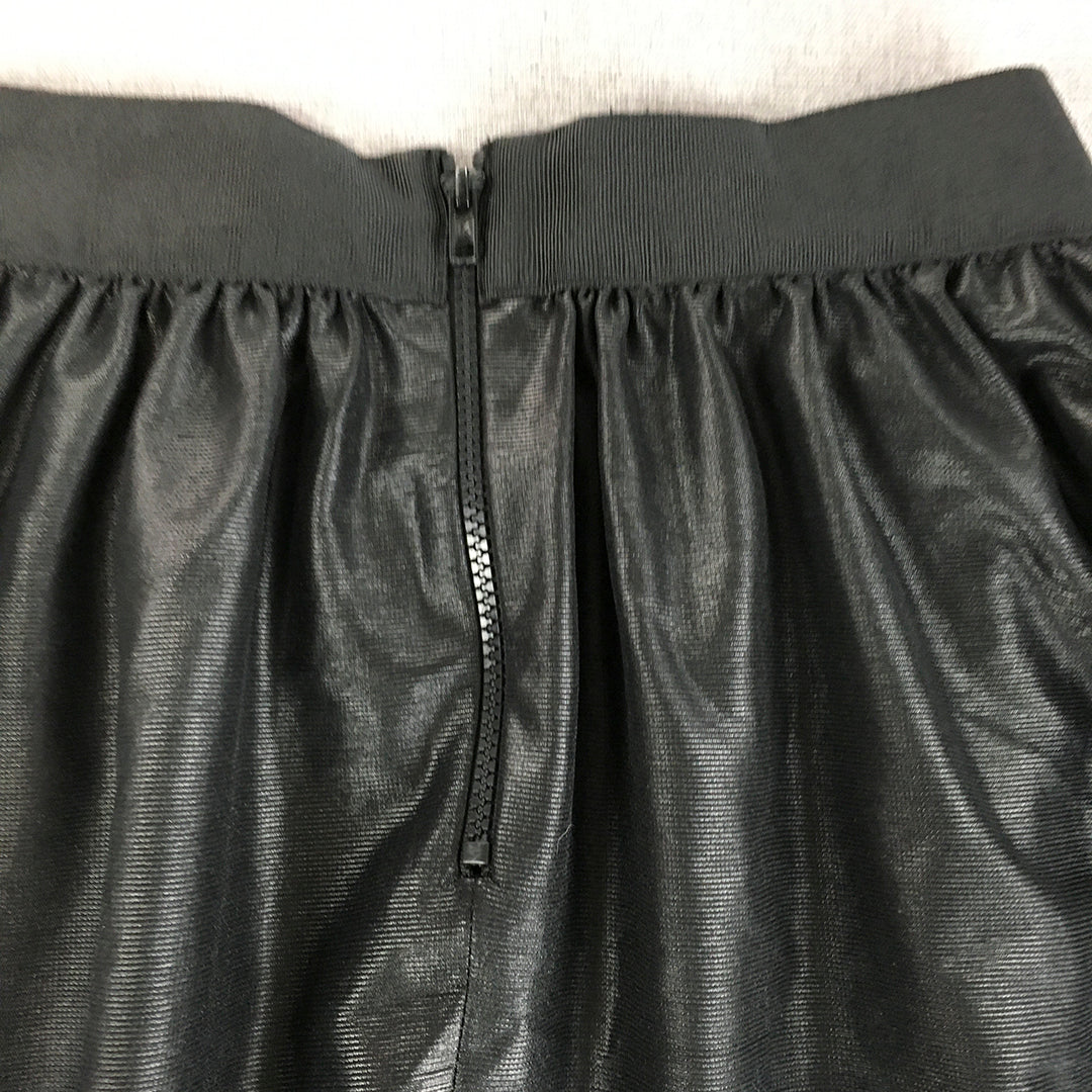 Asos Womens Mini Skirt Size 8 Black Pleated A-Line Elastic Waist