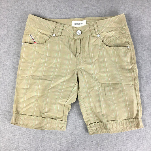 Vintage Diesel Kids Girls Shorts Size 10 Brown Pockets Y2K