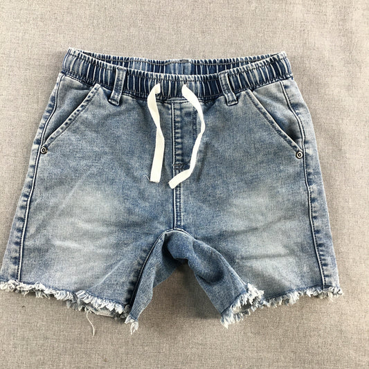 Seed Heritage Kids Boys Shorts Size 8 Blue Drawstring Pockets Denim