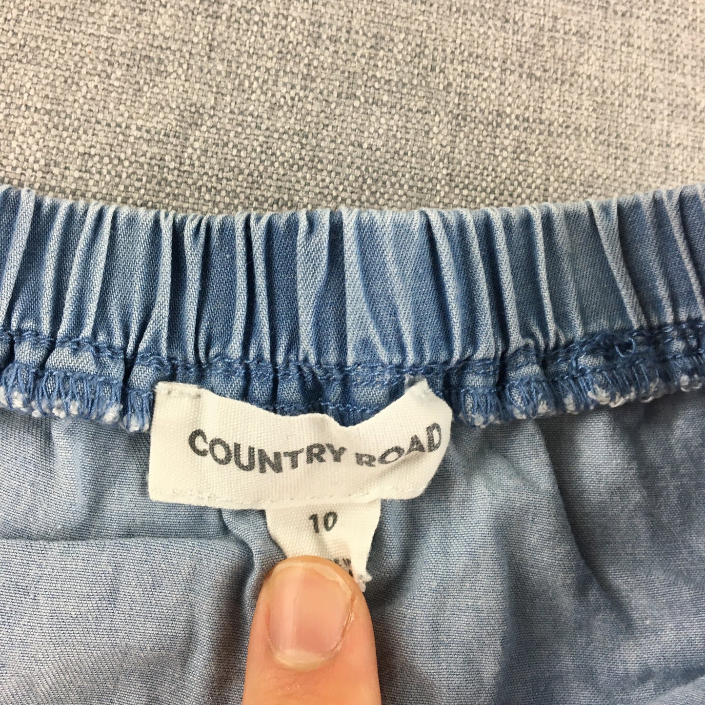 Country Road Kids Girls Denim Skirt Size 10 Blue Layered