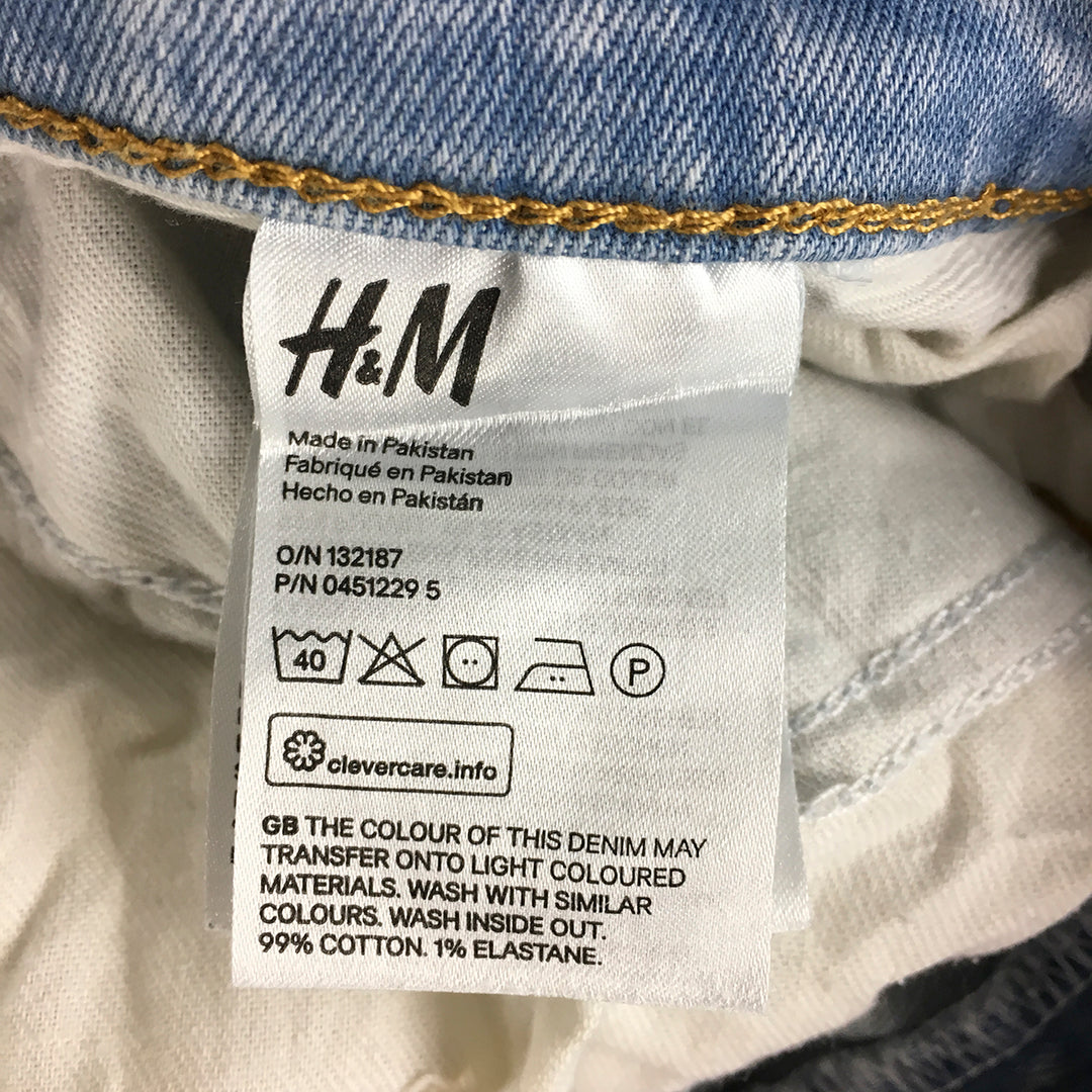 H&M Skinny Low Waist Jeans Size 32 (W32 x L33) Light Wash Denim