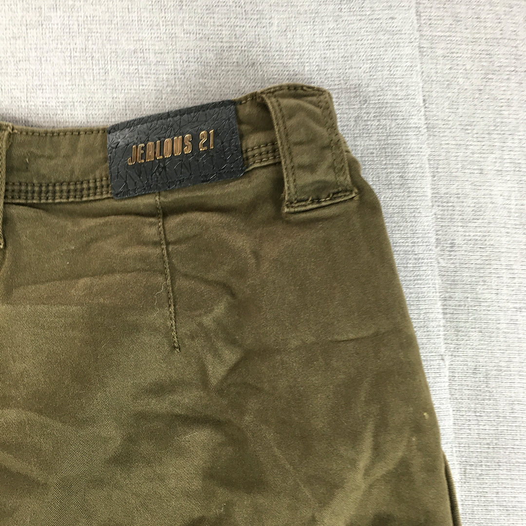 Jealous 21 Womens Shorts Size 28 Khaki Brown Pockets