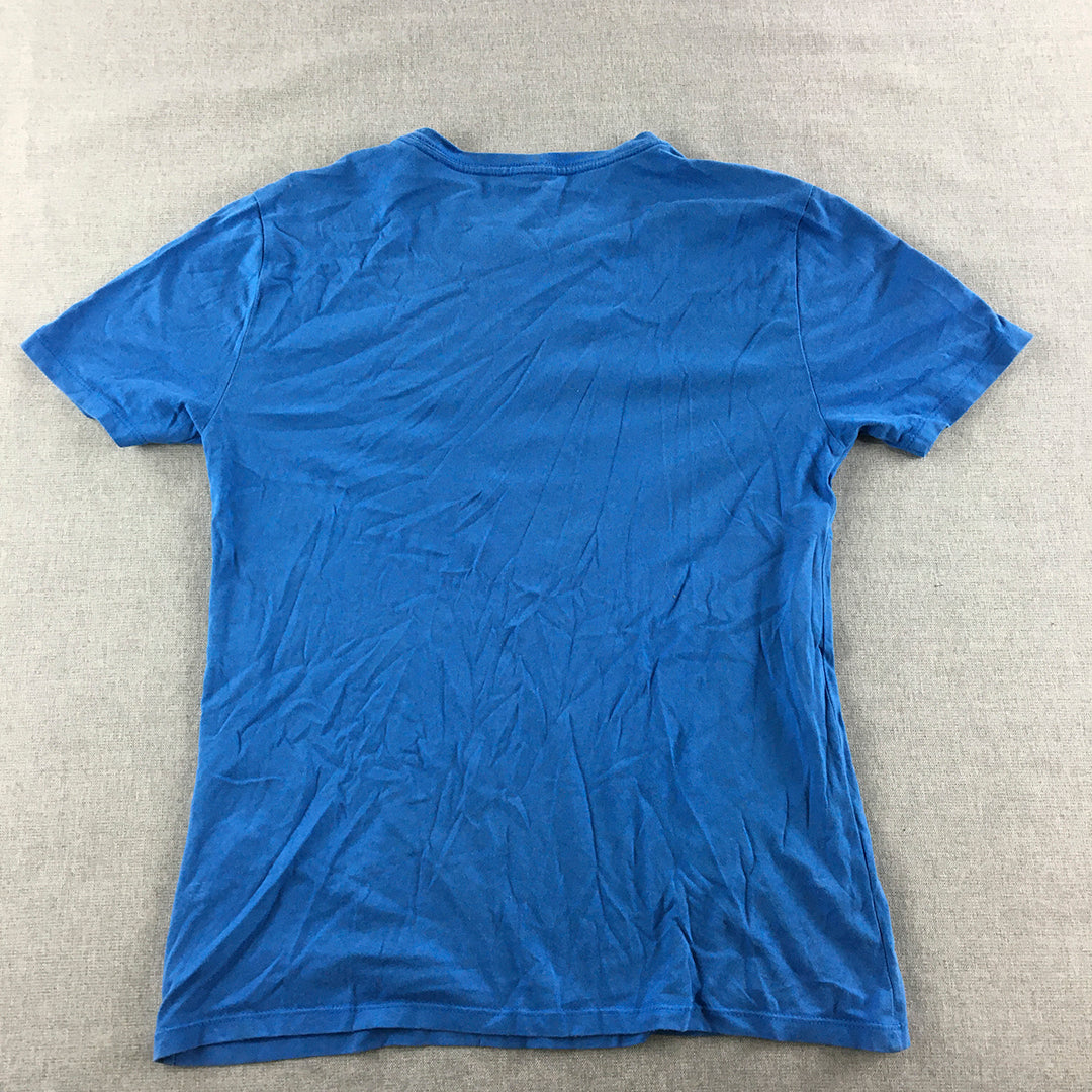 Tommy Hilfiger Kids Boys T-Shirt Youth Size XL Blue Logo Short Sleeve Tee