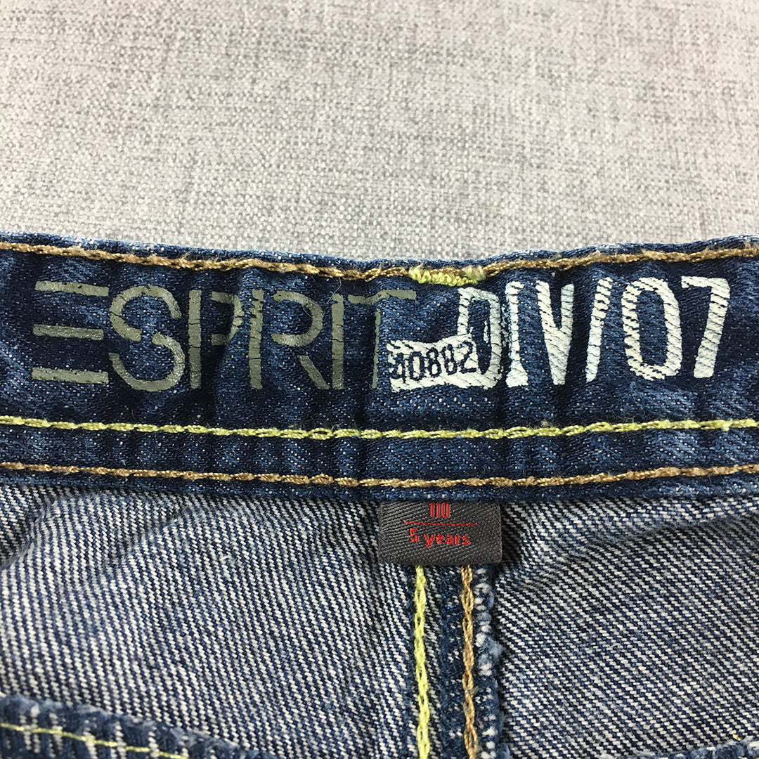 Esprit Kids Boys Jeans Size 5 Blue Pockets Denim Straight Leg