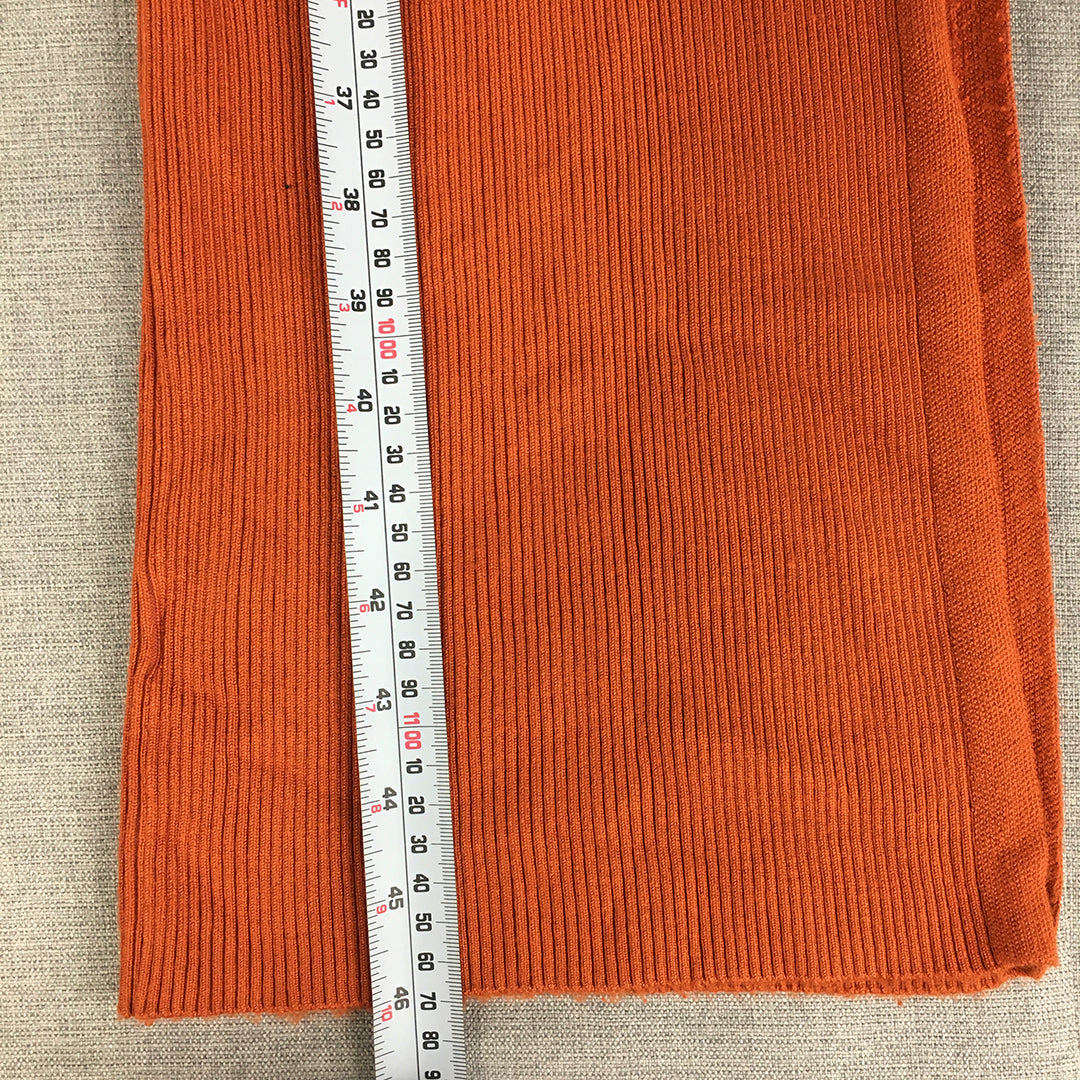 Thanne Womens Bodycon Dress Size 6 Orange Sleeveless Stretch Midi Knit