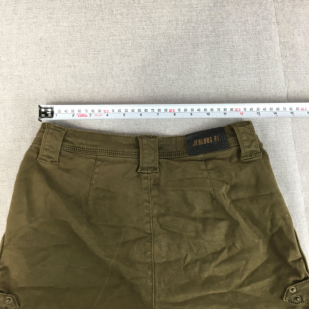 Jealous 21 Womens Shorts Size 28 Khaki Brown Pockets