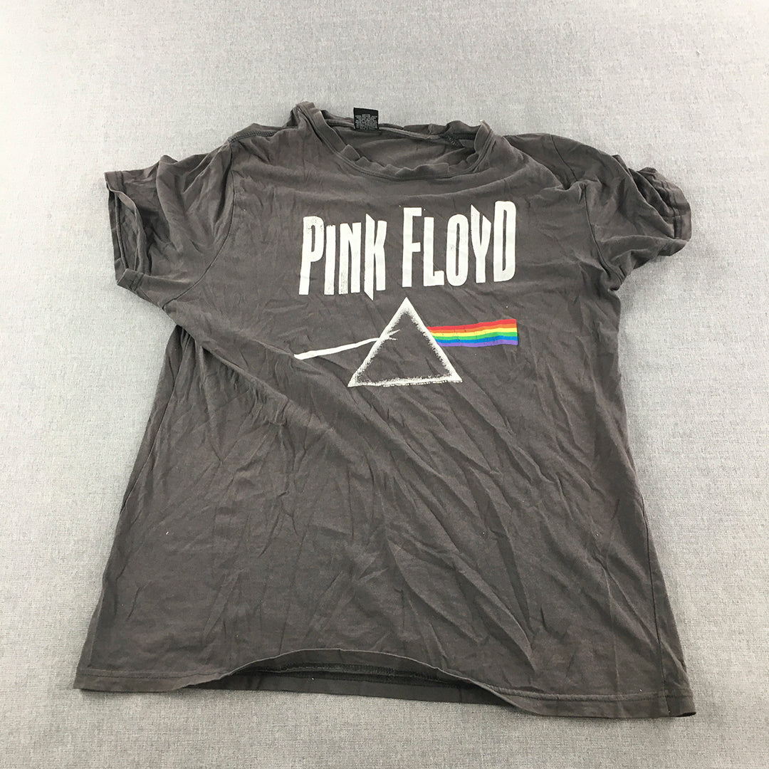 Pink Floyd Womens T-Shirt Size XL Brown Rock Band Tee