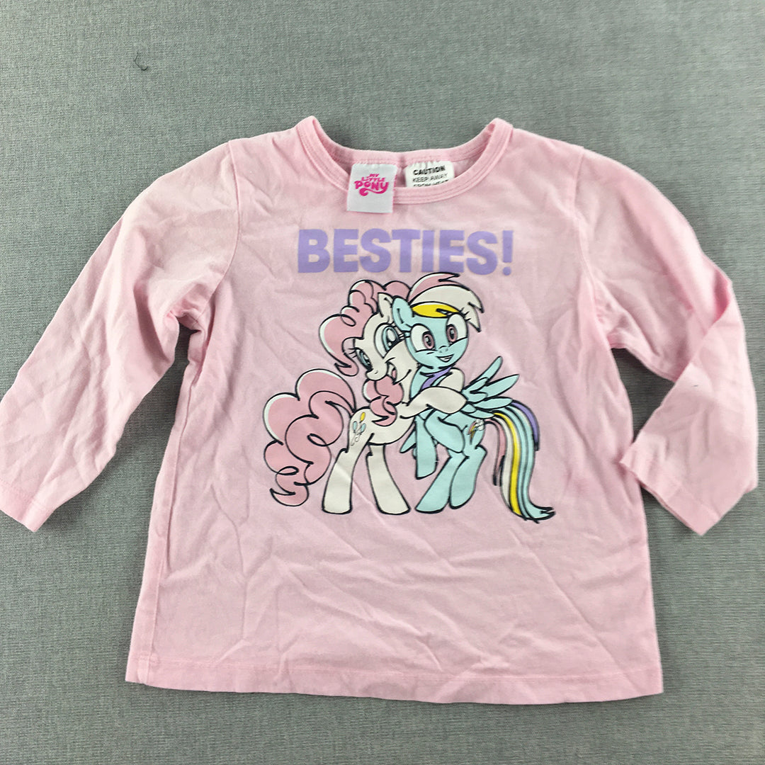 My Little Pony Kids Girls Top Size 4 Pink Long Sleeve Shirt Pullover