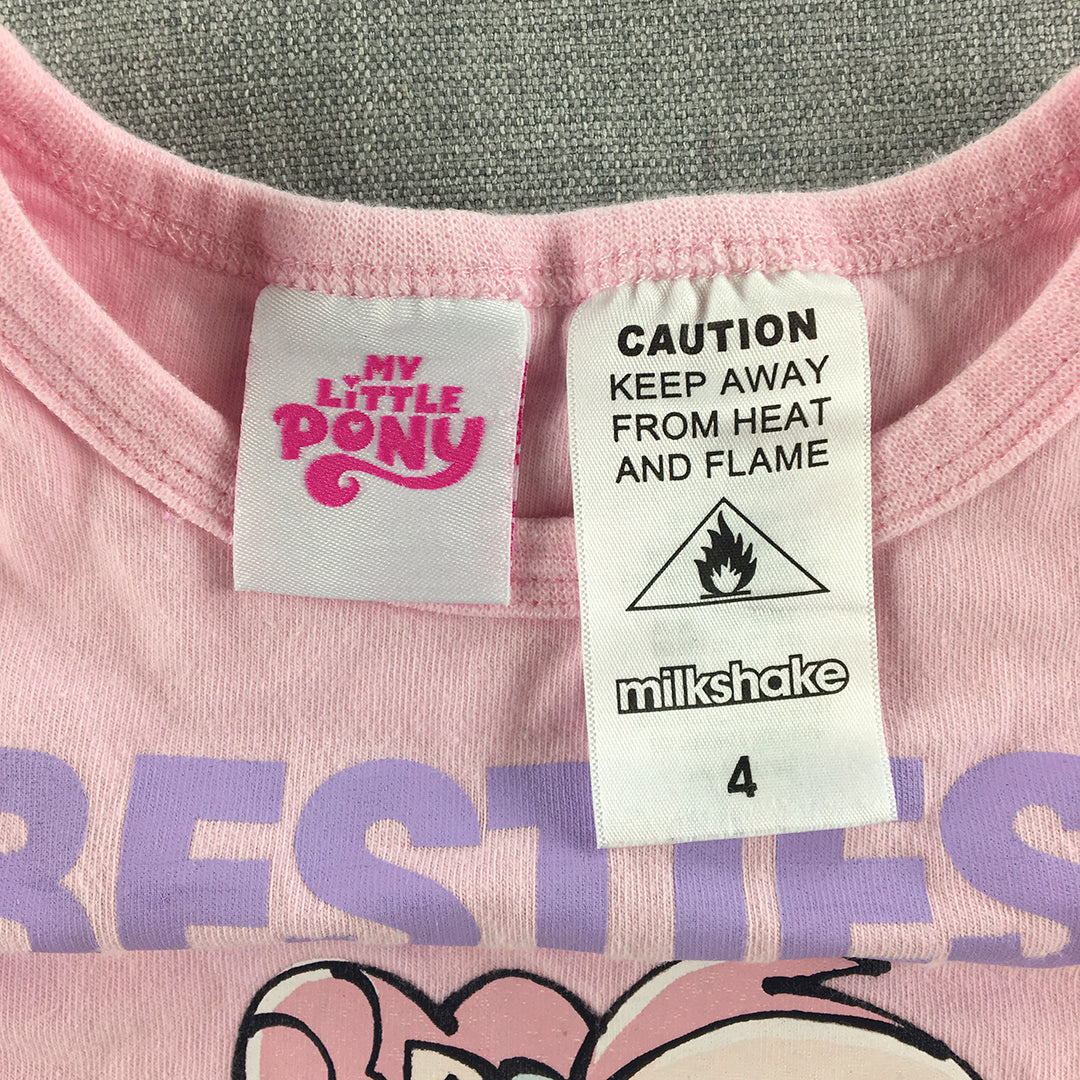 My Little Pony Kids Girls Top Size 4 Pink Long Sleeve Shirt Pullover