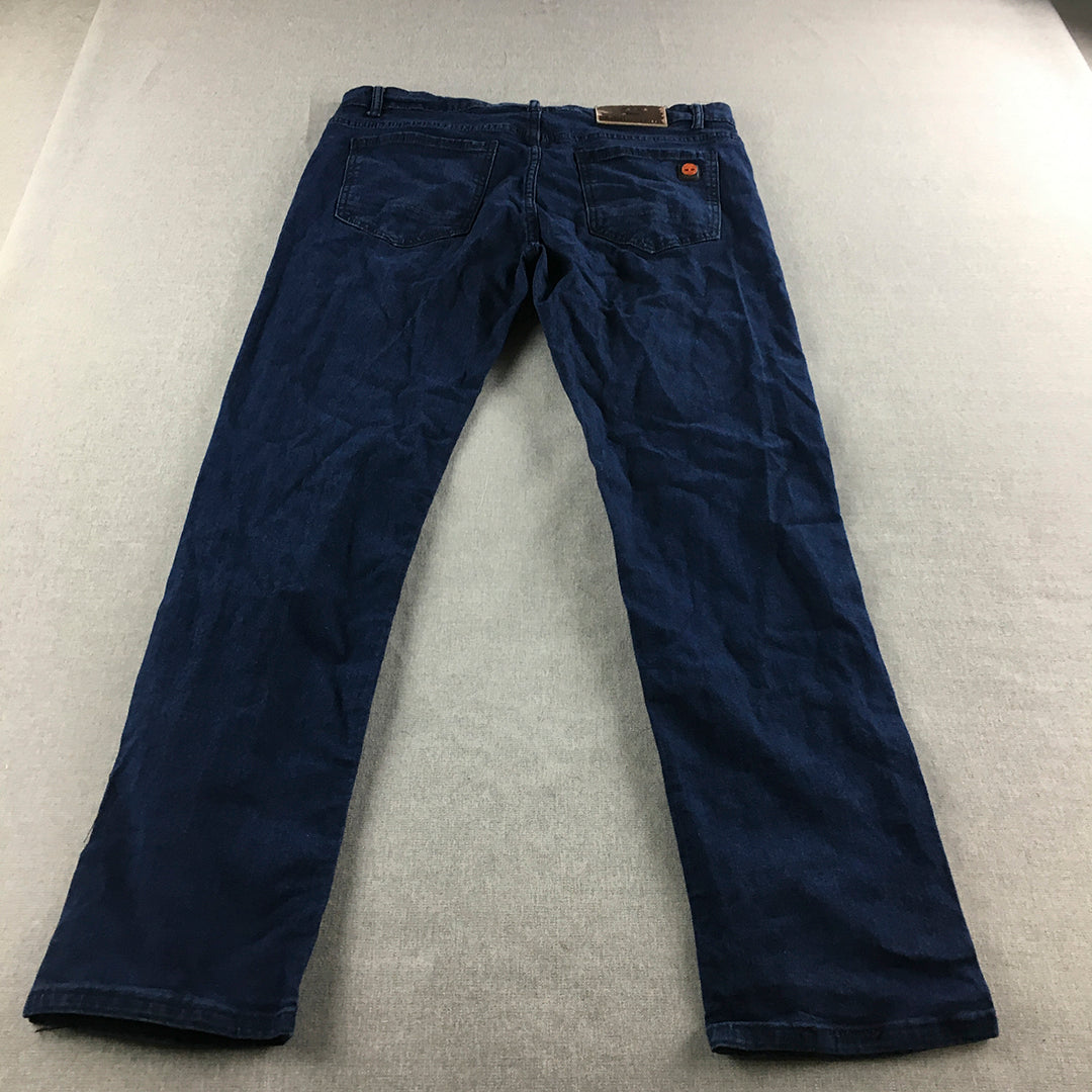 Timberland Mens Jeans Size 36 Blue Straight Leg Denim Pockets Dark Wash