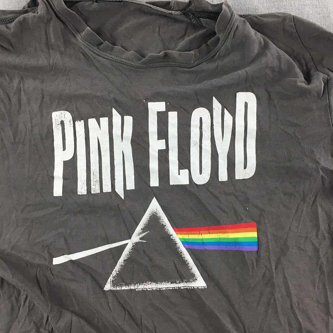 Pink Floyd Womens T-Shirt Size XL Brown Rock Band Tee