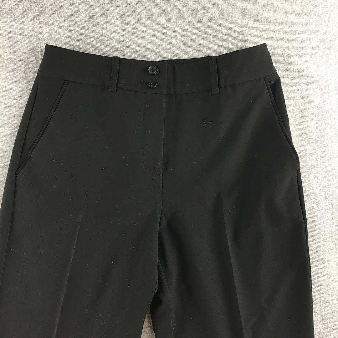 Basque City Womens Dress Pants Size 8 Black Pleated