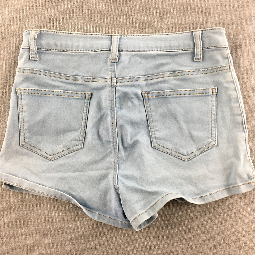 Ally Womens Shorts Size 10 Blue Denim Pockets