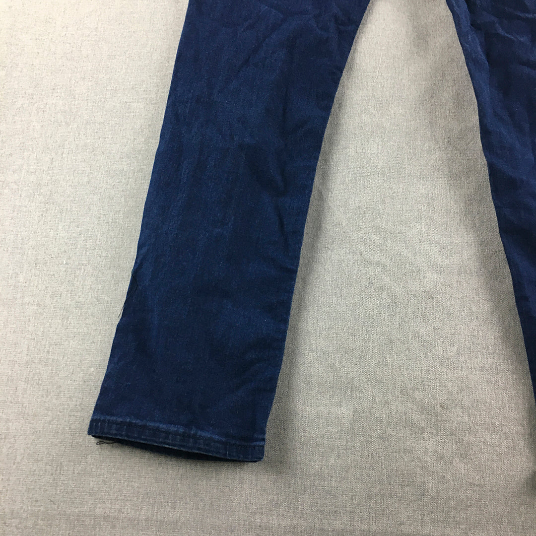 Timberland Mens Jeans Size 36 Blue Straight Leg Denim Pockets Dark Wash