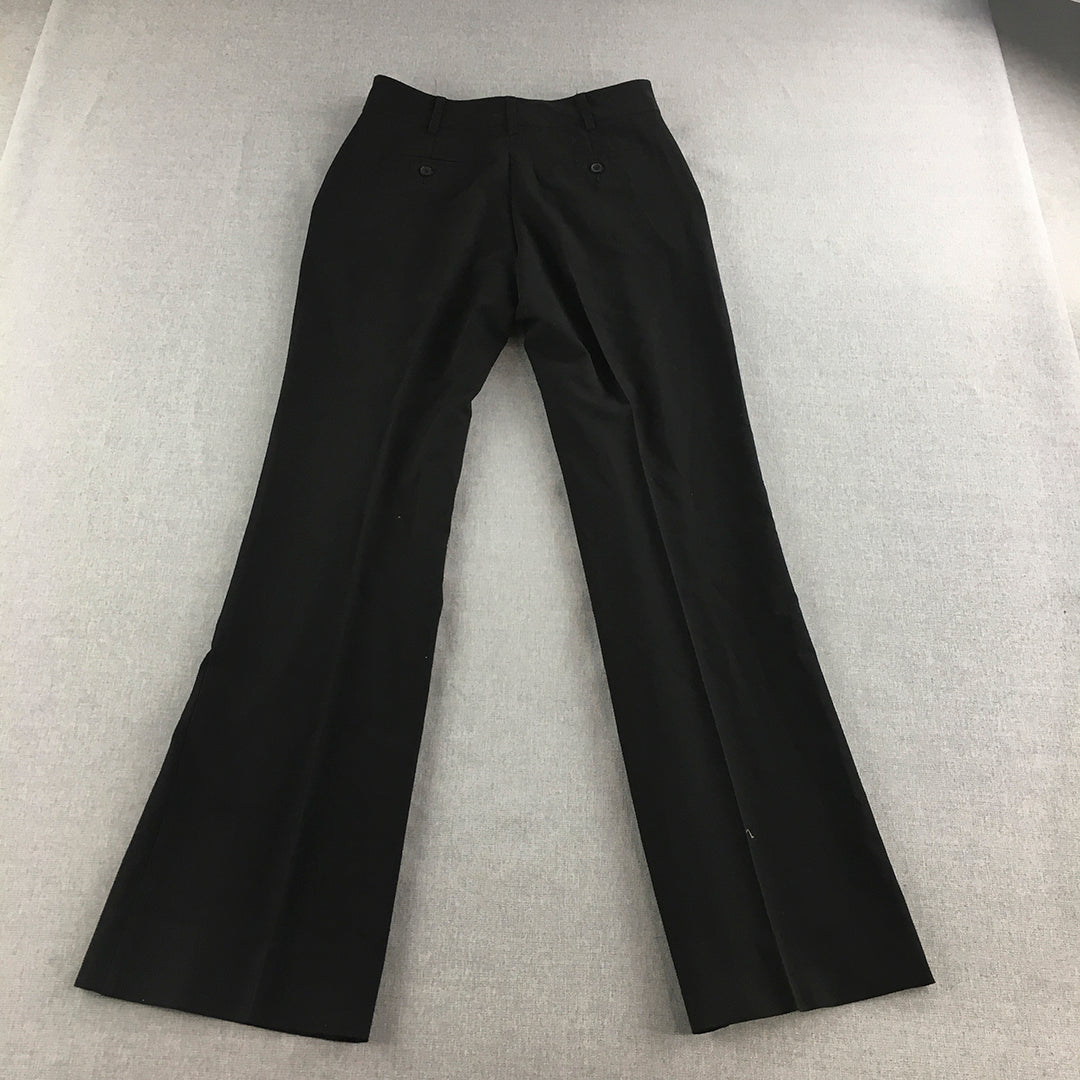 Basque City Womens Dress Pants Size 8 Black Pleated