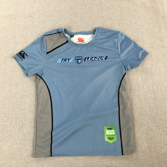 NSW Blues Kids Boys Jersey Shirt Size 10 NRL Rugby League Canterbury