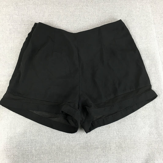 Bare All Womens Shorts Size 10 Black Bermuda