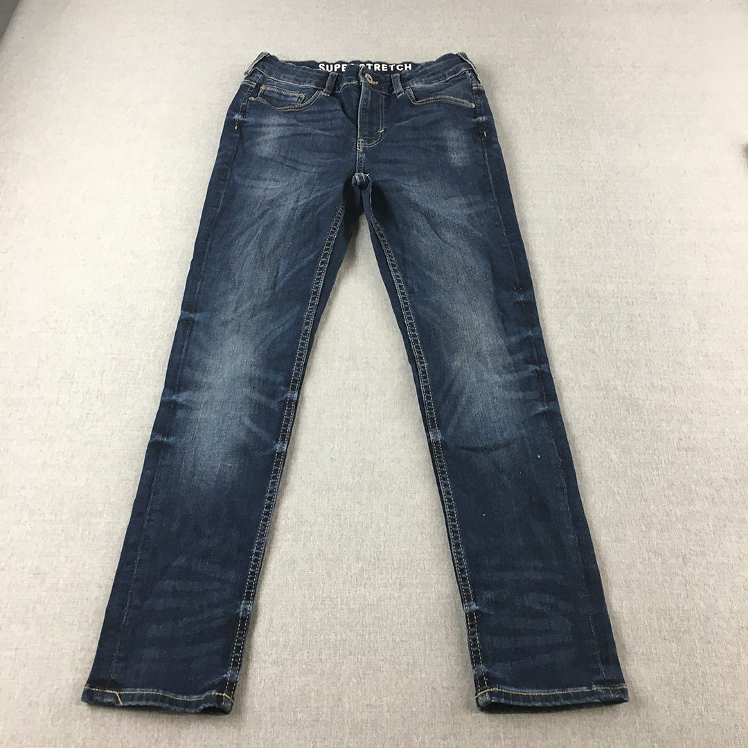 H&M Kids Girls Jeans Size 11 - 12 Years Blue Dark Wash Denim Skinny Stretch