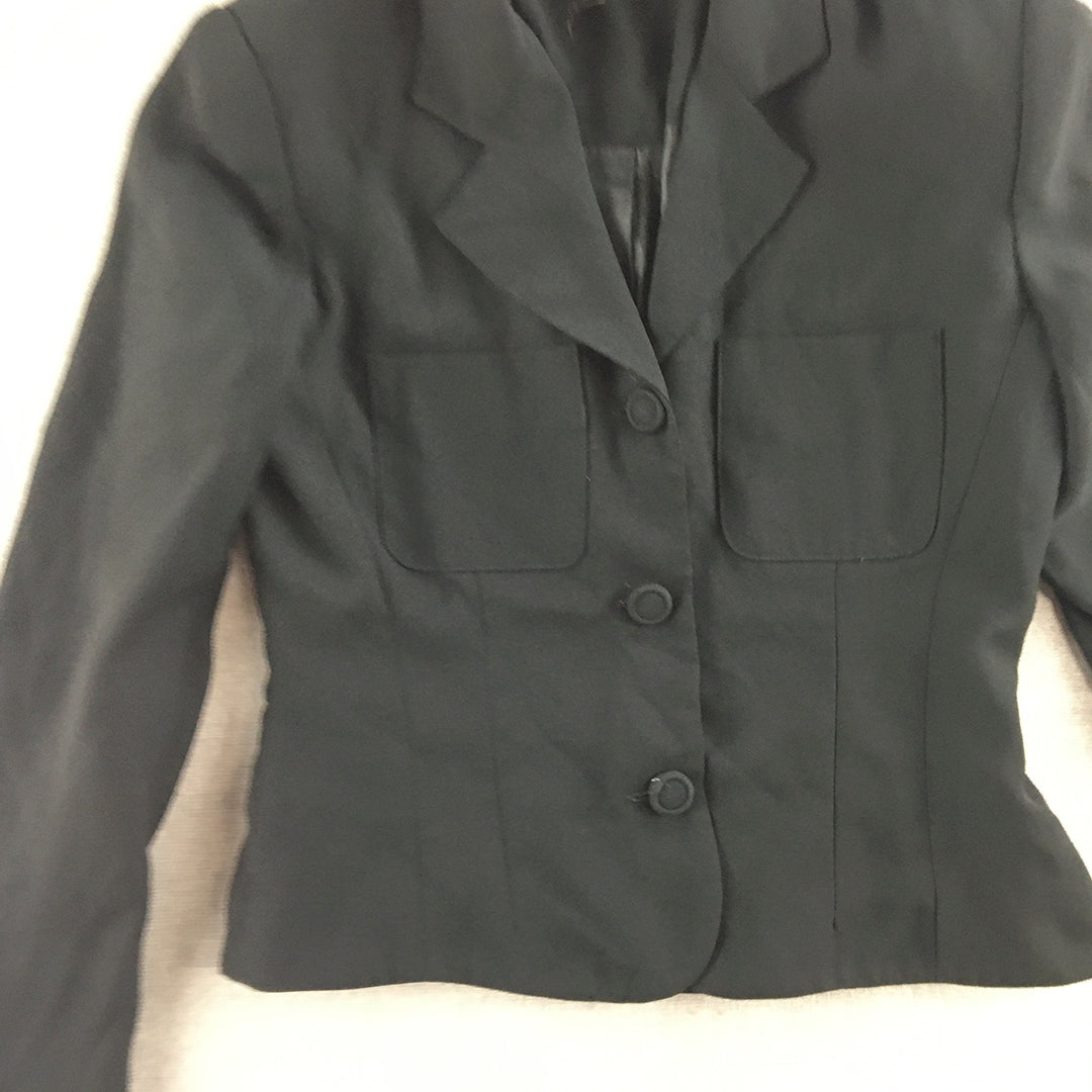 Cooper St Womens Blazer Jacket Size 10 Black Button Up Collared Coat