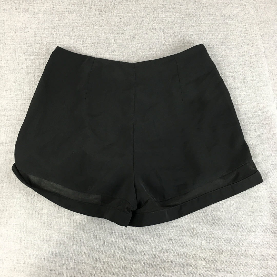 Bare All Womens Shorts Size 10 Black Bermuda