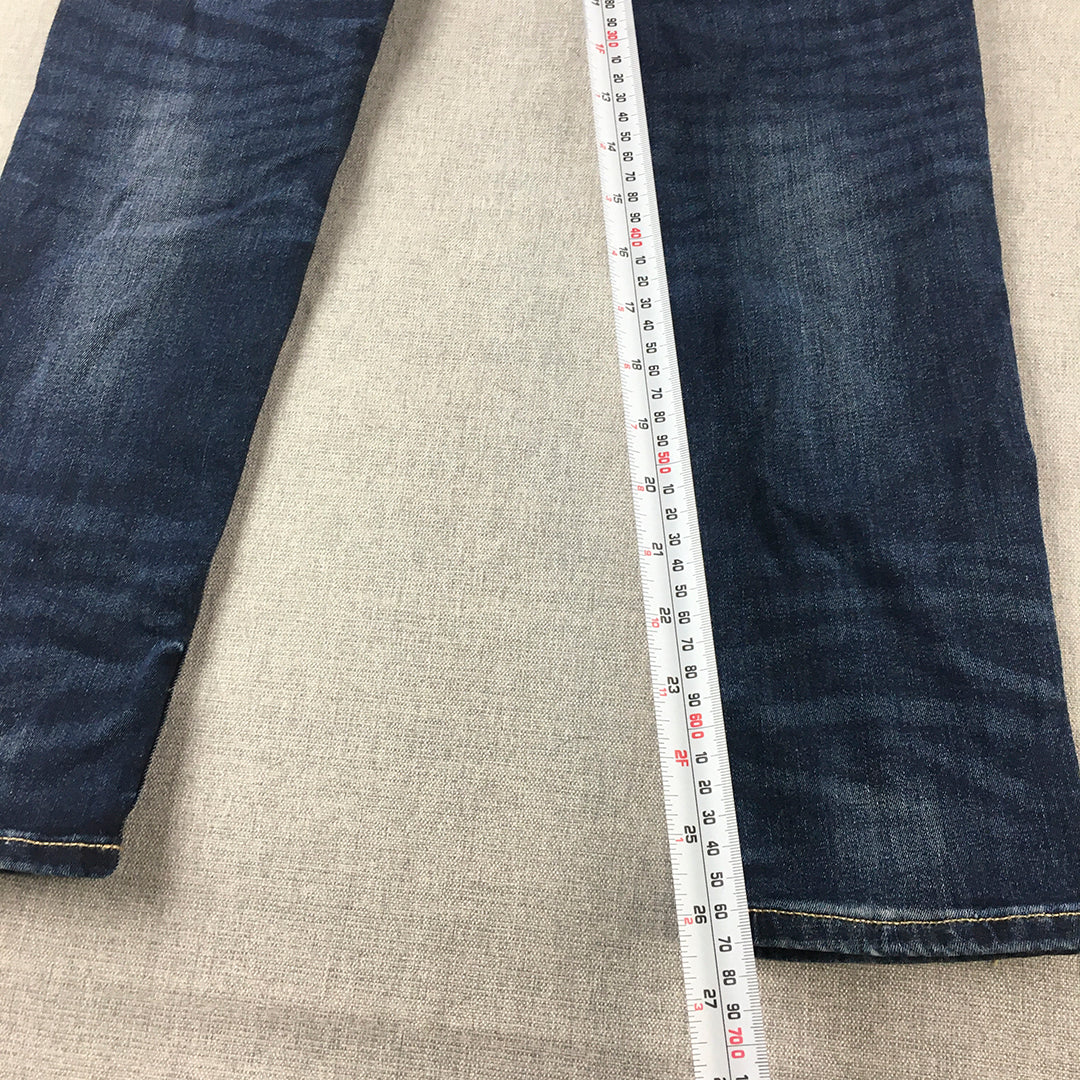 H&M Kids Girls Jeans Size 11 - 12 Years Blue Dark Wash Denim Skinny Stretch