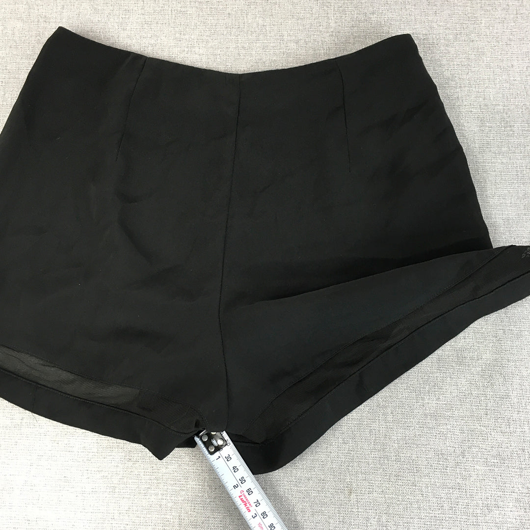 Bare All Womens Shorts Size 10 Black Bermuda